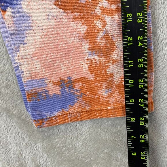 Levis Women's Jeans Size 6M 28x32 Mid Rise Skinny Orange TieDye Denim Hippie - Picture 3 of 12